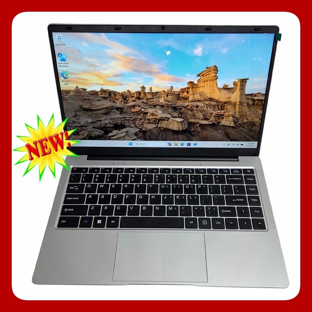 14 Slim Laptop Windows 11 Home 1080p FHD 6GB RAM 128GB SSD Intel Student PC